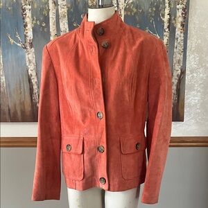 Vintage Marshall Fields Coral Suede Jacket